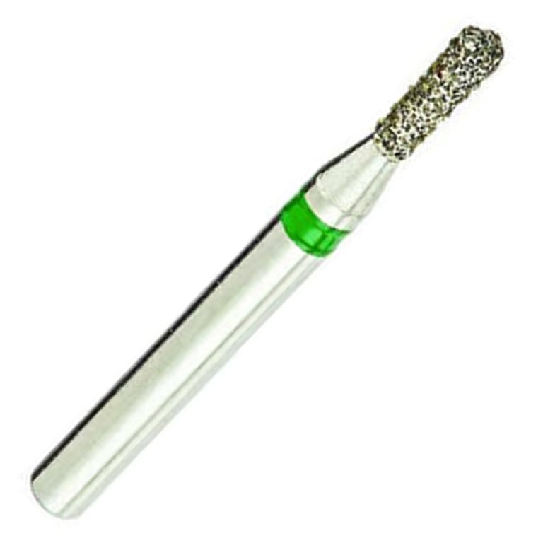ValuDiamond FG #830L.012 Coarse Grit Pear Shaped Diamond Bur, 10/Pk. Head size 1.2mm, head length