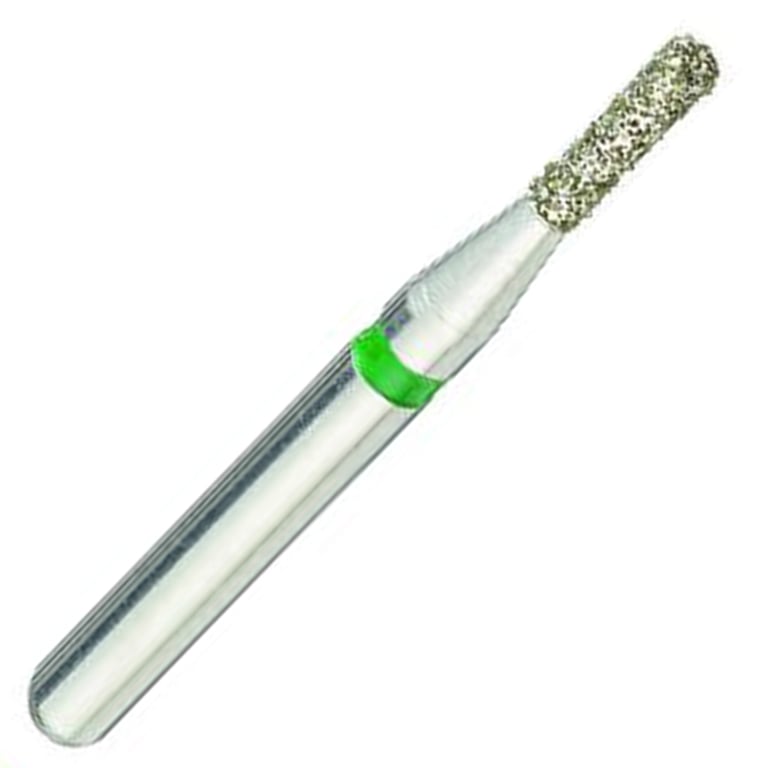 ValuDiamond FG #835.008 Coarse Grit Flat End Cylinder Diamond Bur, 10/Pk. Head size 0.8mm, head