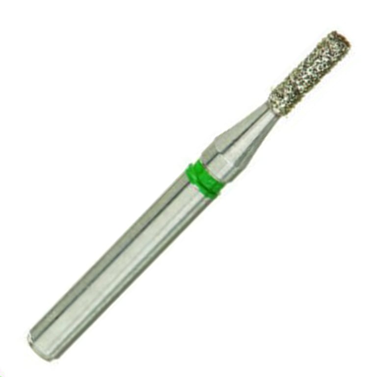 ValuDiamond FG #835.012 Coarse Grit Flat End Cylinder Diamond Bur, 10/Pk. Head size 1.2mm, head