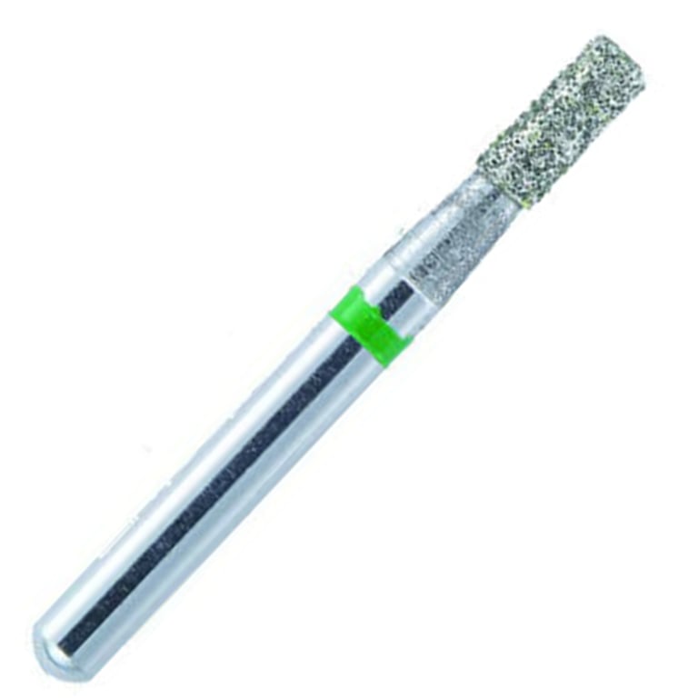ValuDiamond FG #835.014 Coarse Grit Flat End Cylinder Diamond Bur, 10/Pk. Head size 1.4mm, head