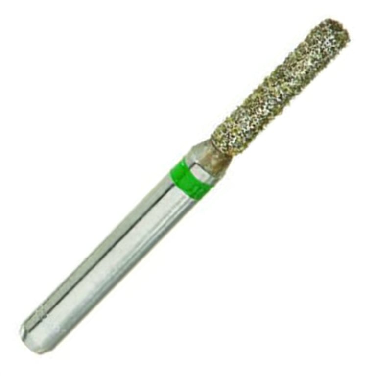 ValuDiamond FG #837.012 Coarse Grit Flat End Cylinder Diamond Bur, 10/Pk. Head size 1.2mm, head