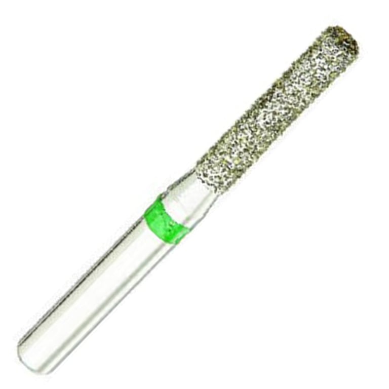 ValuDiamond FG #837.014 Coarse Grit Flat End Cylinder Diamond Bur, 10/Pk. Head size 1.4mm, head