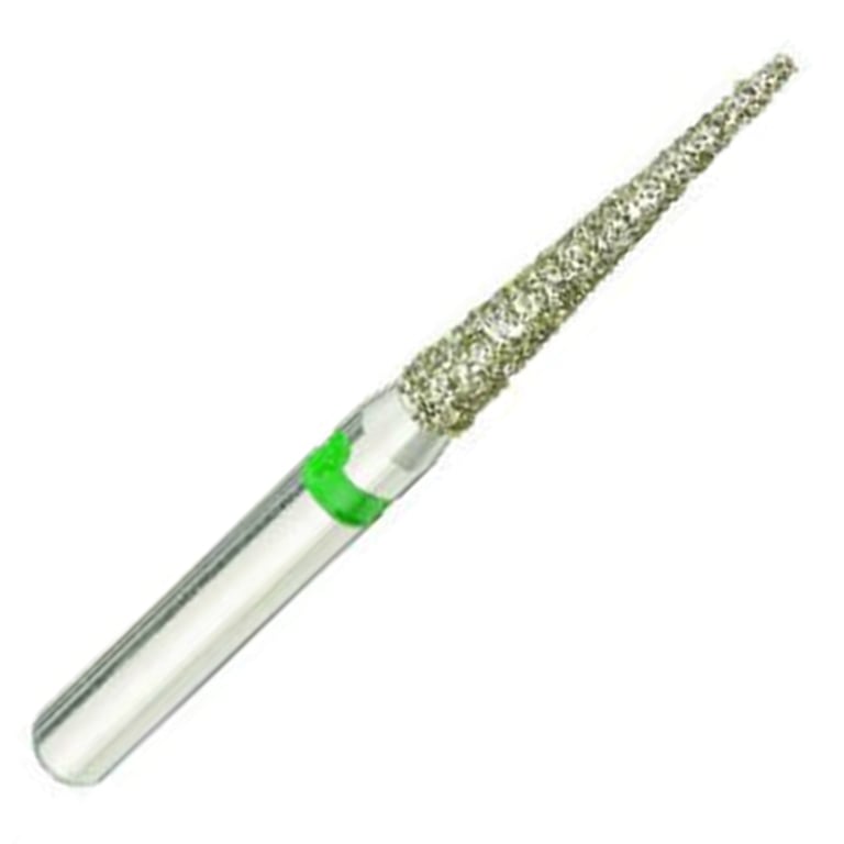 ValuDiamond FG #859.014 Coarse Grit Needle Shaped Diamond Bur, 10/Pk. Head size 1.4mm, head length