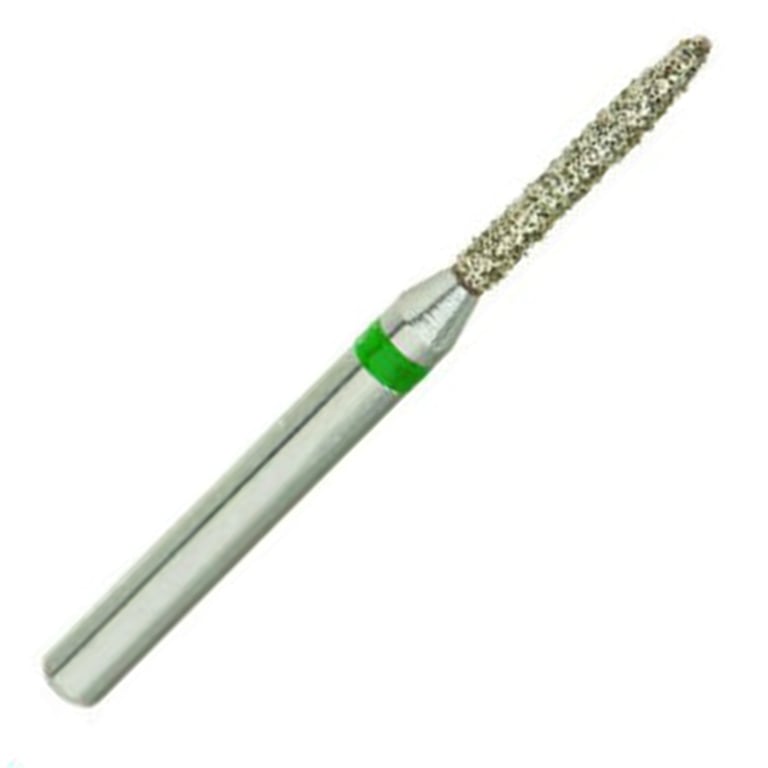ValuDiamond FG #862.010 Coarse Grit Flame Shaped Diamond Bur, 10/Pk. Head size 1.0mm, head length