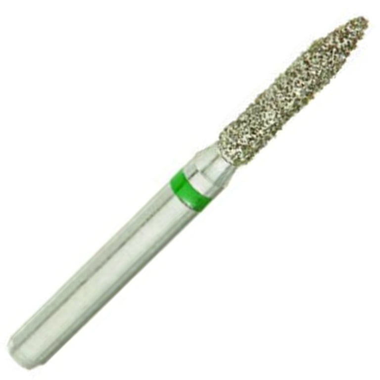 ValuDiamond FG #862.014 Coarse Grit Flame Shaped Diamond Bur, 10/Pk. Head size 1.4mm, head length