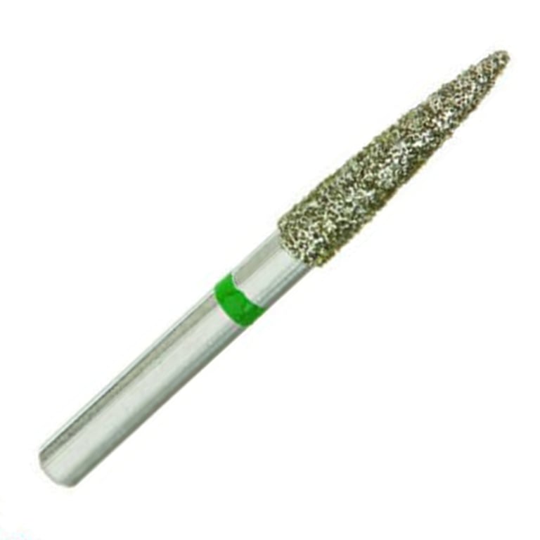 ValuDiamond FG #862L.018 Coarse Grit Flame Shaped Diamond Bur, 10/Pk. Head size 1.8mm, head length