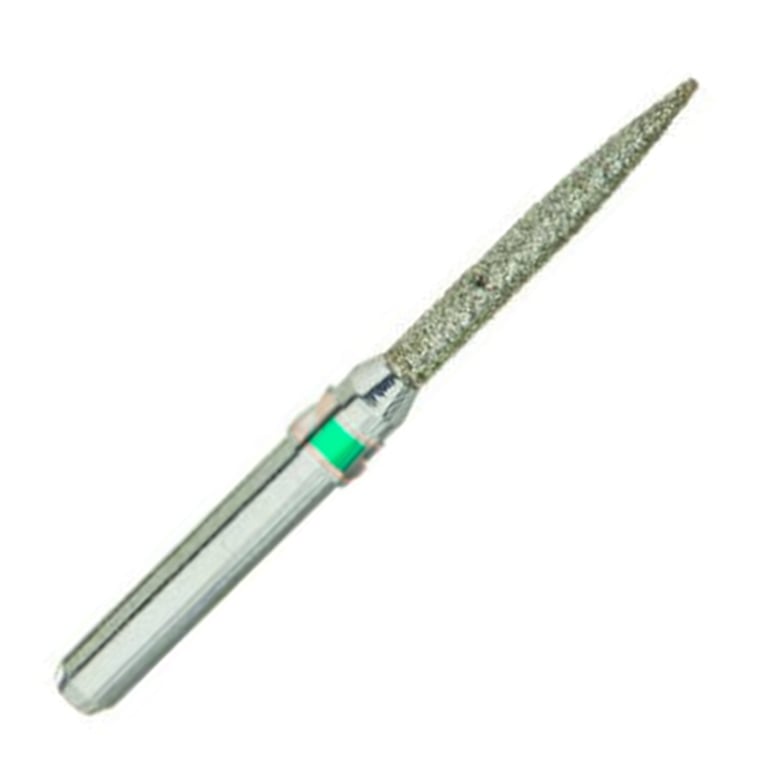 ValuDiamond FG #863.012 Coarse Grit Flame Shaped Diamond Bur, 10/Pk. Head size 1.2mm, head length