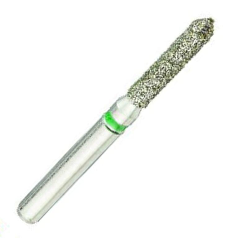 ValuDiamond FG #878.014 Coarse Grit Bevel Cylinder Diamond Bur, 10/Pk. Head size 1.4mm, head tip