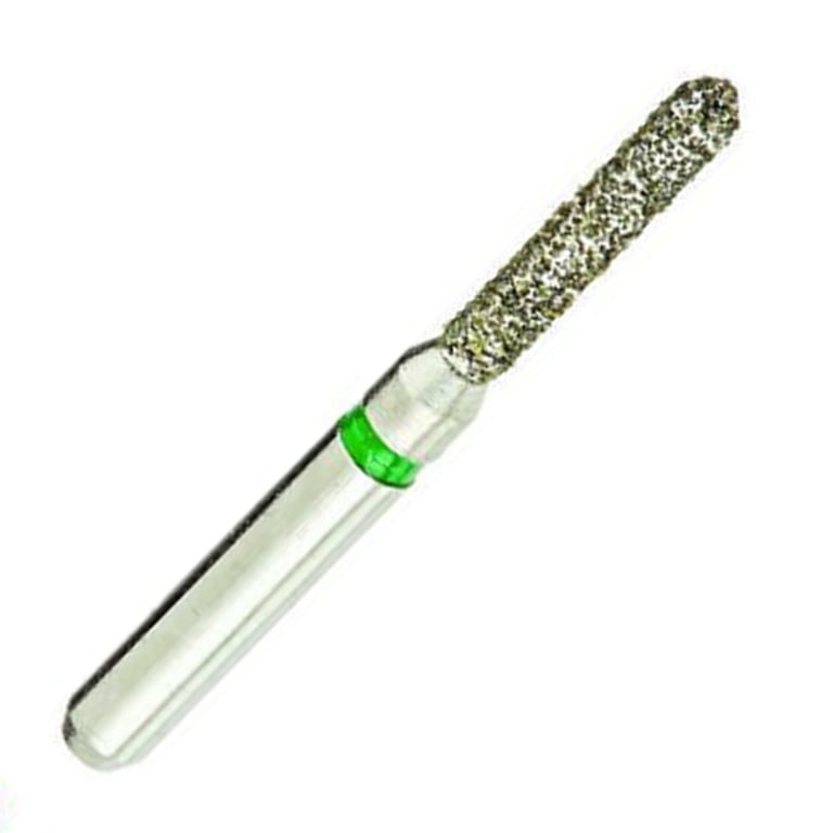 ValuDiamond FG #885.012 Coarse Grit Beveled Cylinder Diamond Bur, 10/Pk. Head size 1.2mm, head tip