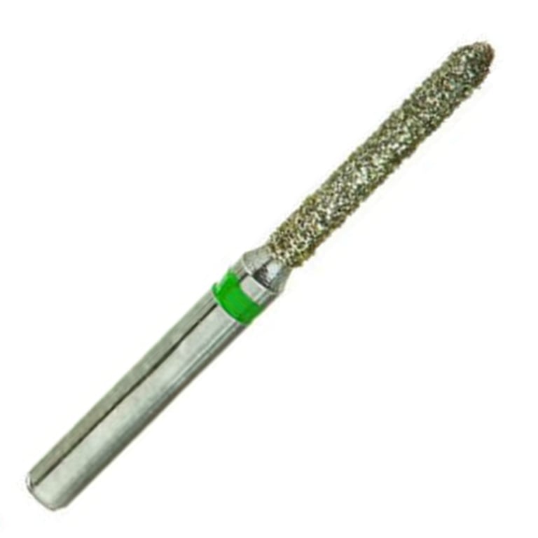ValuDiamond FG #886.012 Coarse Grit Beveled Cylinder Diamond Bur, 10/Pk. Head size 1.2mm, head tip
