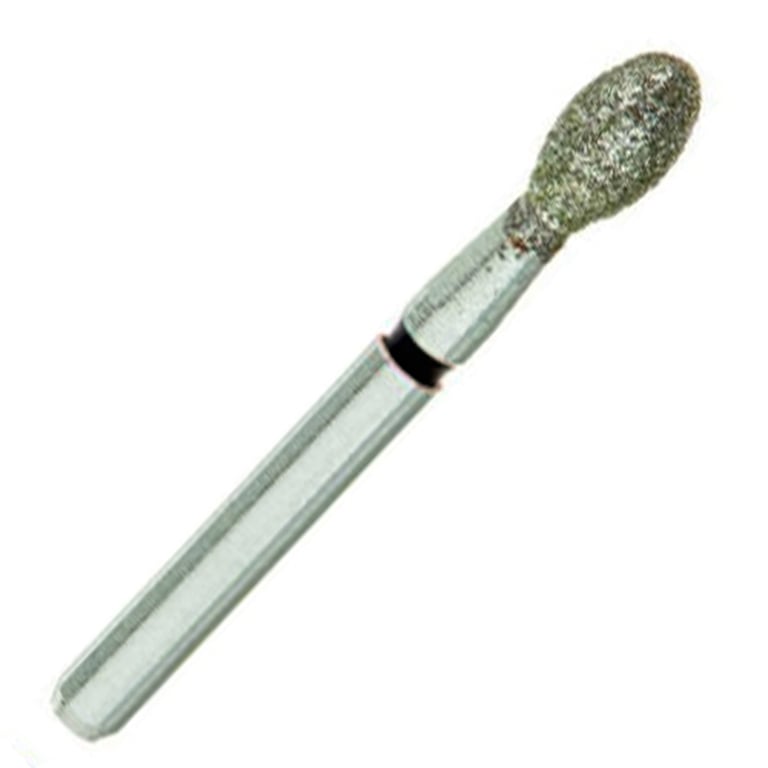 ValuDiamond FG #379.023 Extra Coarse Grit Egg Shaped Diamond Bur, 10/Pk. Head size 2.3mm, head