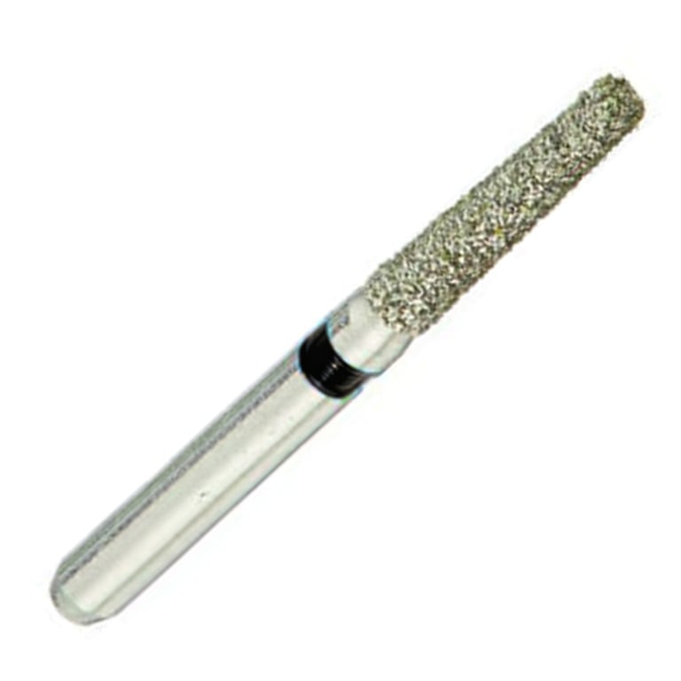 ValuDiamond FG #847.016 Extra Coarse Grit Flat End Taper Diamond Bur, 10/Pk. Head size 1.6mm, head