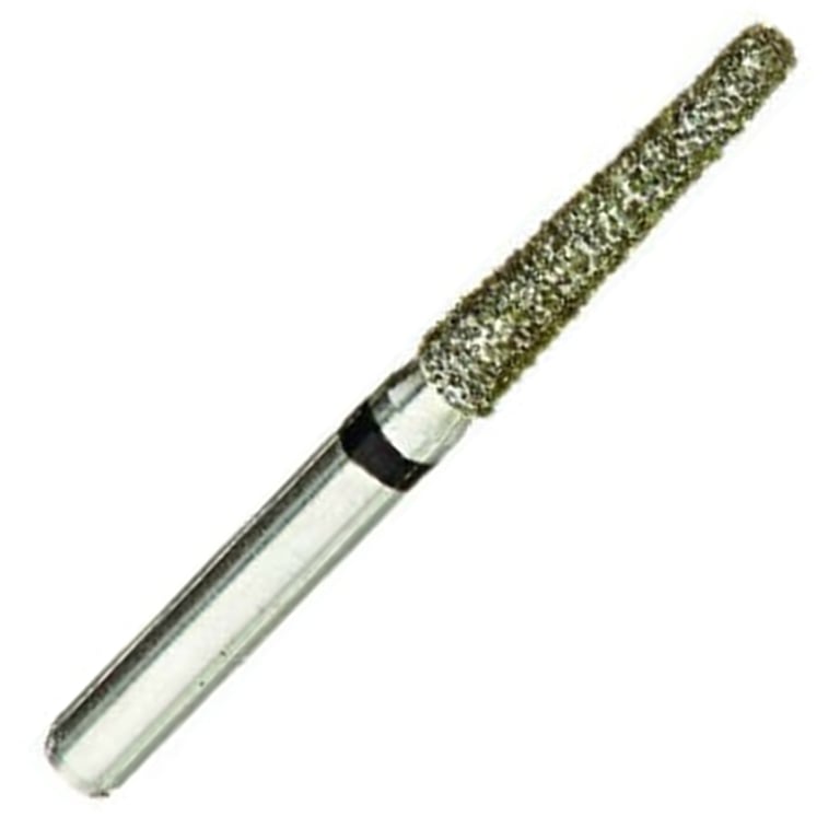 ValuDiamond FG #848.016 Extra Coarse Grit Flat End Taper Diamond Bur, 10/Pk. Head size 1.6mm, head