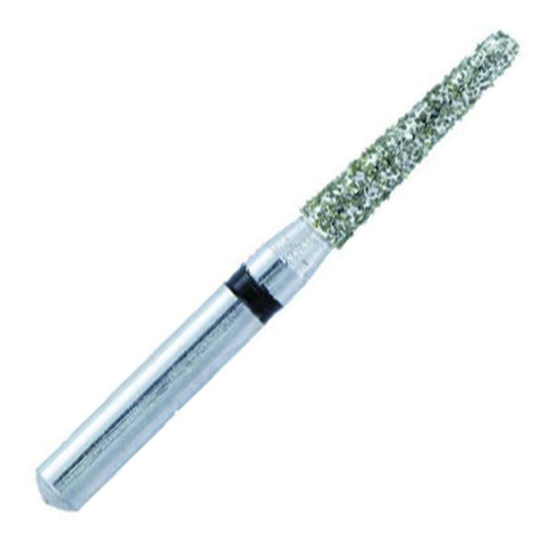 ValuDiamond FG #847.014 Extra Coarse Grit Flat End Taper Diamond Bur, 10/Pk. Head size 1.4mm, head