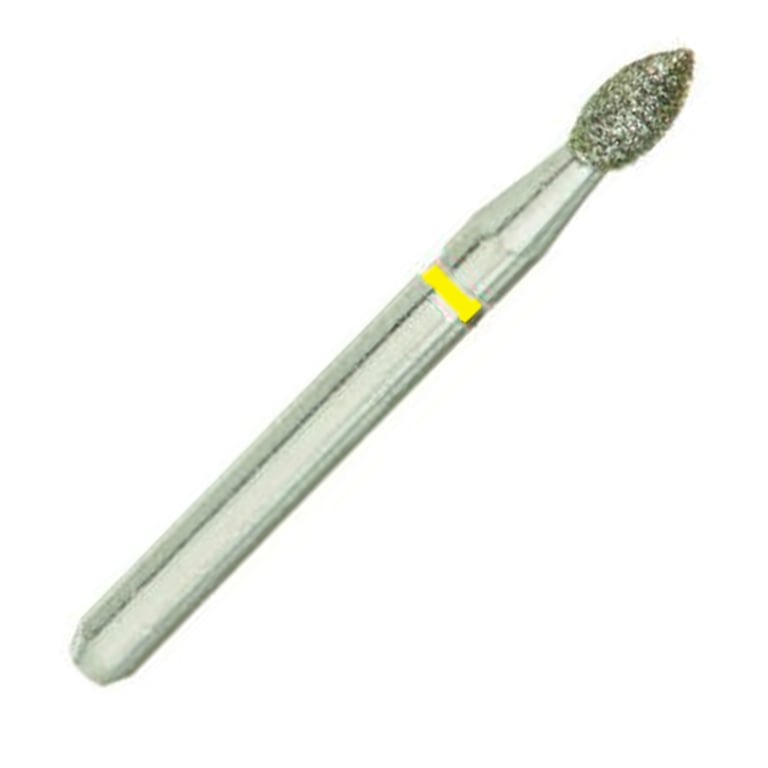 ValuDiamond FG #368.016 Extra Fine Grit Football Shaped Diamond Bur, 10/Pk. Head size 1.6mm, head