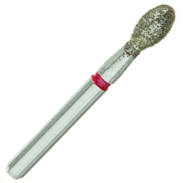 ValuDiamond FG #379.023 Fine Grit Egg Shaped Diamond Bur, 10/Pk. Head size 2.3mm, head length