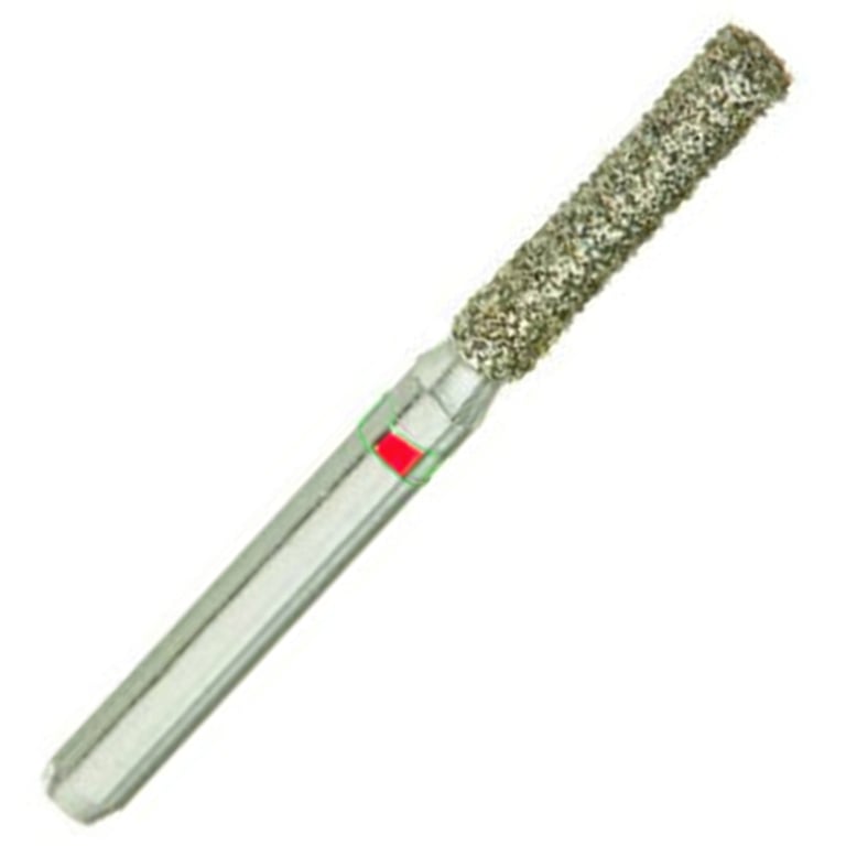 ValuDiamond FG #837KR.014 Fine Grit Modified Cylinder Diamond Bur, 10/Pk. Head size 1.4mm, head