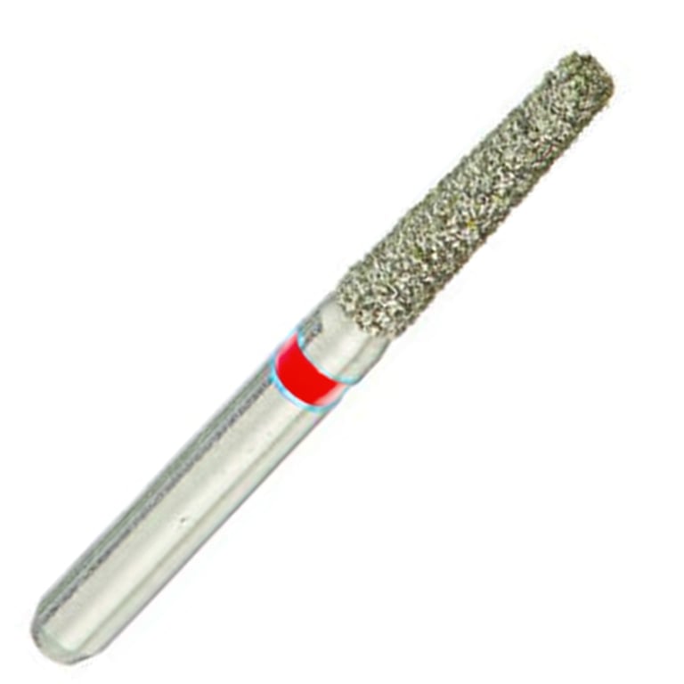 ValuDiamond FG #847.016 Fine Grit Flat End Taper Diamond Bur, 10/Pk. Head size 1.6mm, head tip