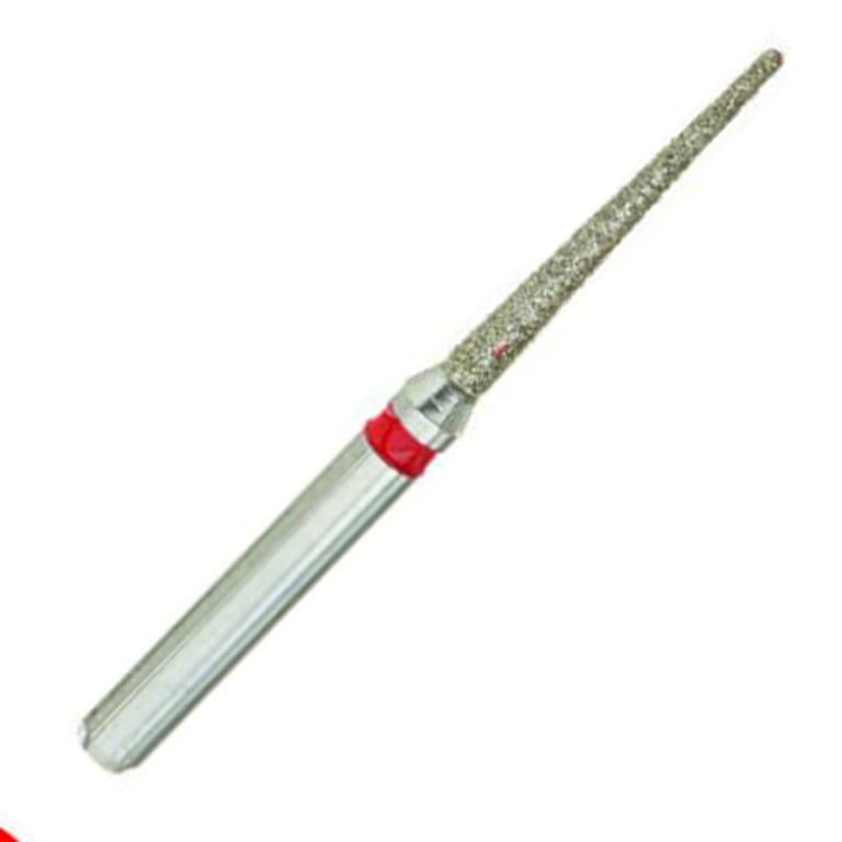 ValuDiamond FG #859L.012 Fine Grit Pointed Cone Diamond Bur, 10/Pk. Head size 1.2mm, head length