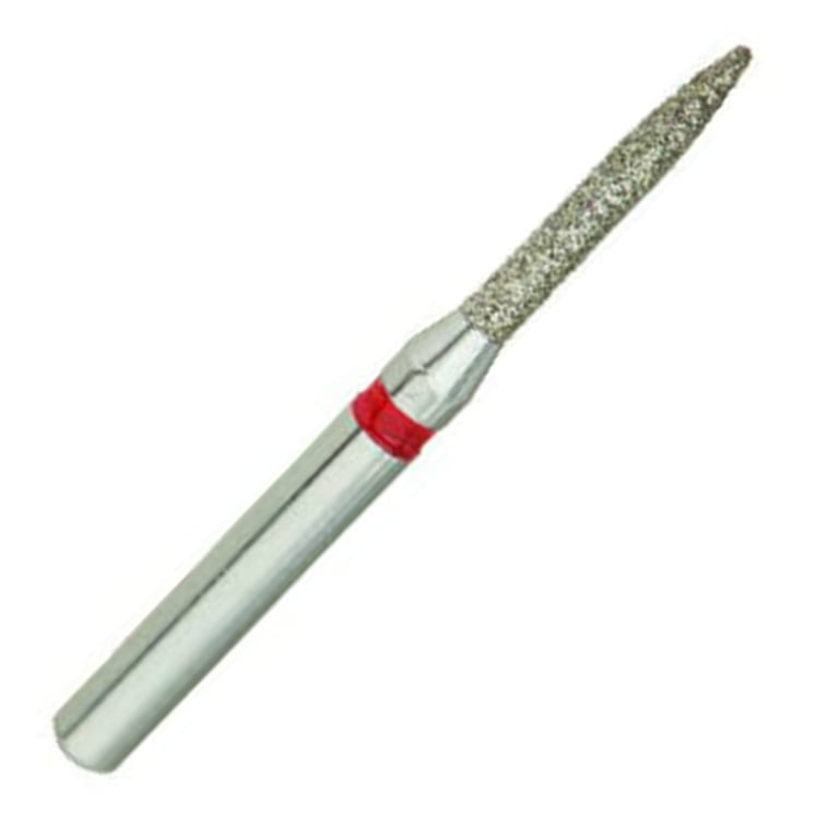 ValuDiamond FG #862.012 Fine Grit Flame Shaped Diamond Bur, 10/Pk. Head size 1.2mm, head length