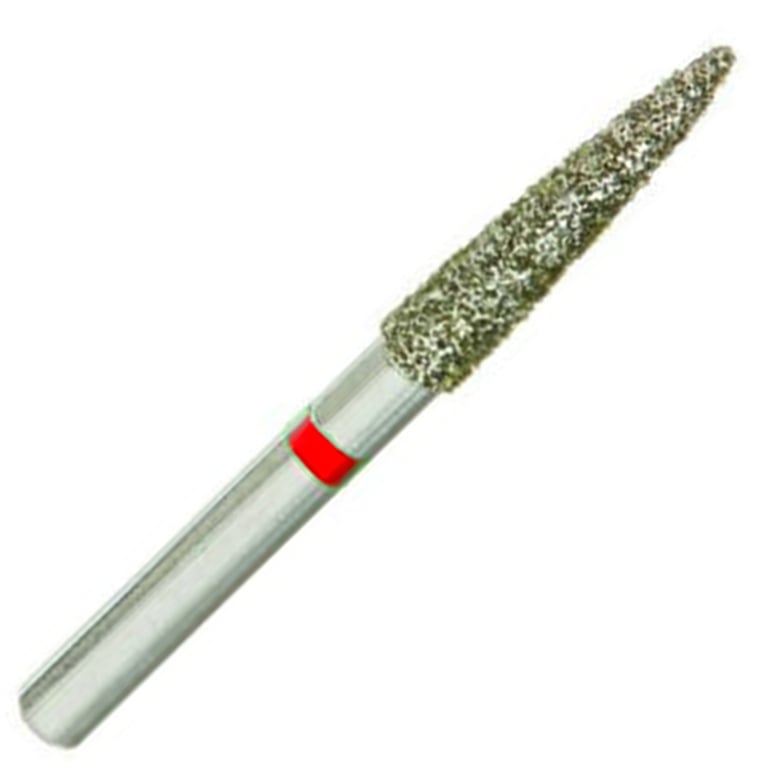 ValuDiamond FG #862L.018 Fine Grit Flame Shaped Diamond Bur, 10/Pk. Head size 1.8mm, head length
