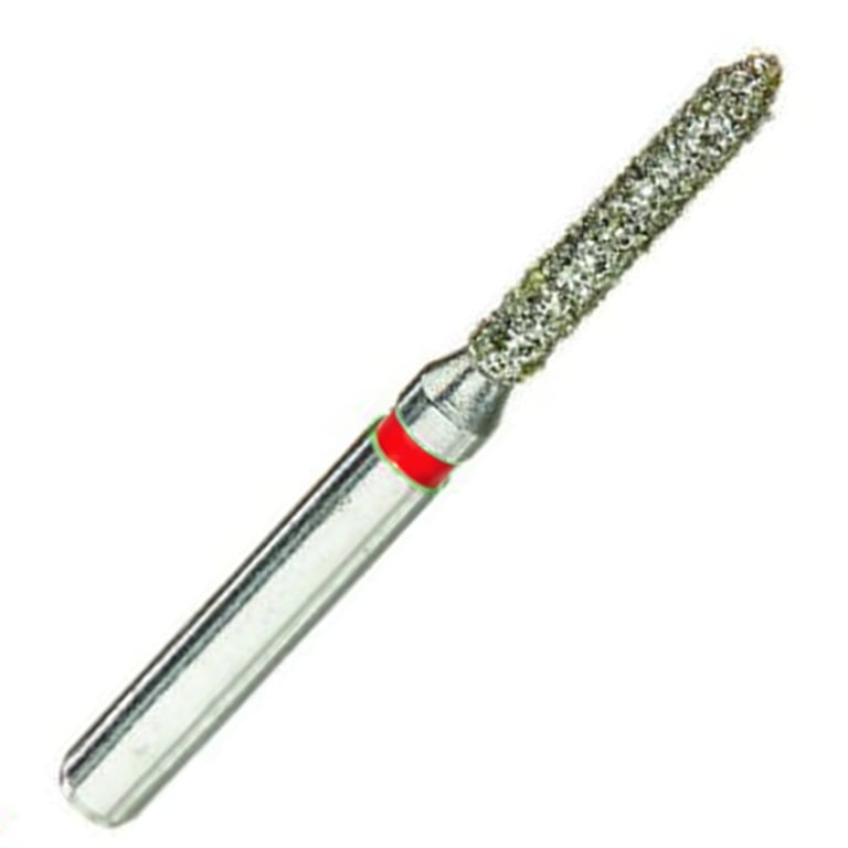 ValuDiamond FG #878.012 Fine Grit Bevel Cylinder Diamond Bur, 10/Pk. Head size 1.2mm, head tip