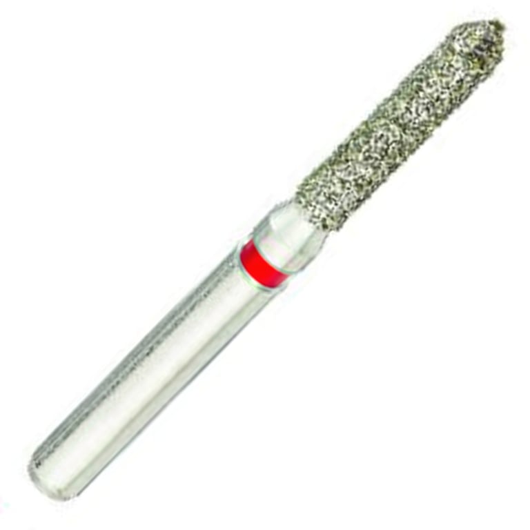 ValuDiamond FG #878.014 Fine Grit Bevel Cylinder Diamond Bur, 10/Pk. Head size 1.4mm, head tip