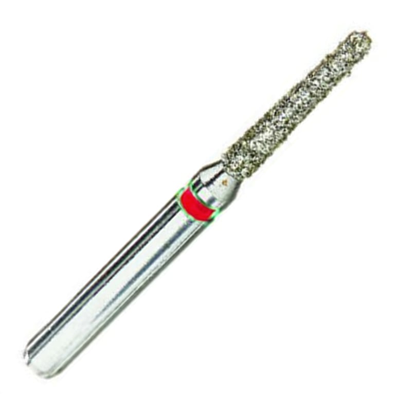ValuDiamond FG #878K.012 Fine Grit Flame Shaped Diamond Bur, 10/Pk. Head size 1.2mm, head tip