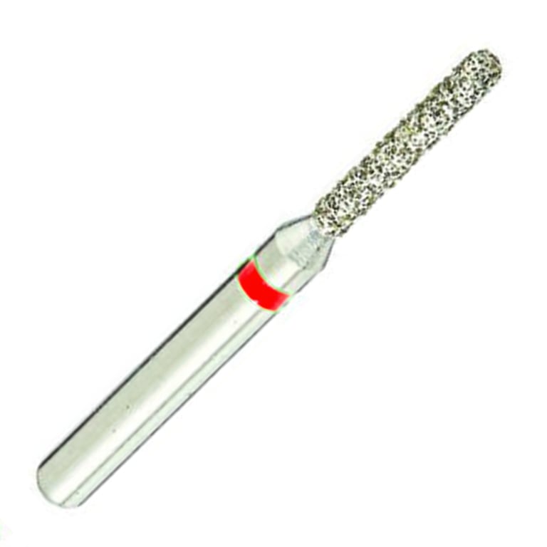 ValuDiamond FG #881.009 Fine Grit Round End Cylinder Diamond Bur, 10/Pk. Head size 0.9mm, head tip