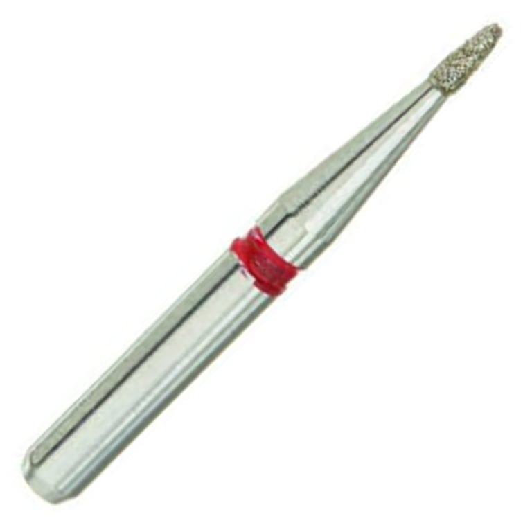 ValuDiamond FG #858.008 Fine Grit Needle Shaped Diamond Bur, 10/Pk. Head size 0.8mm, head length