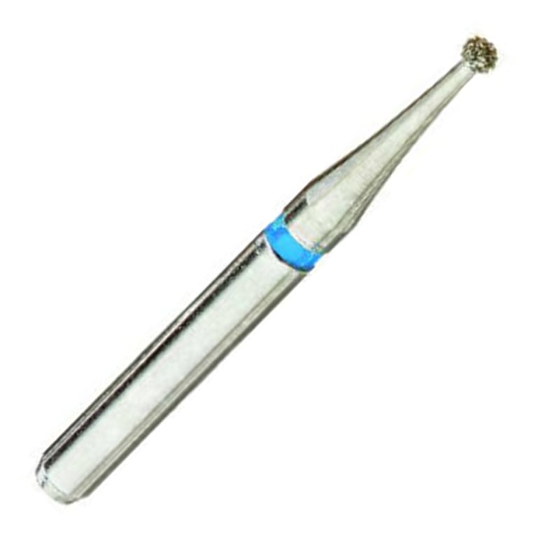 ValuDiamond FG #801.010 Medium Grit Round Diamond Bur, 10/Pk. Head size 1.0mm, head length 0.8mm