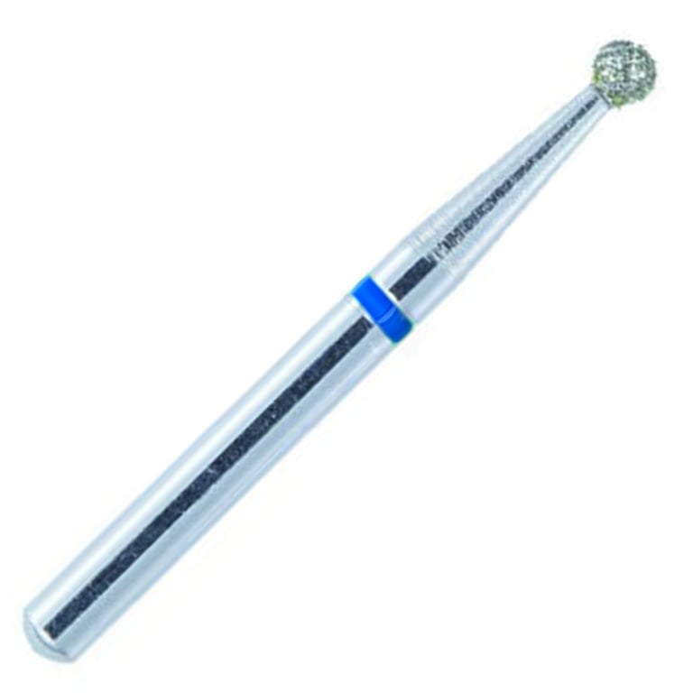 ValuDiamond FG #801.014 Medium Grit Round Diamond Bur, 10/Pk. Head size 1.4mm, head length 1.0mm