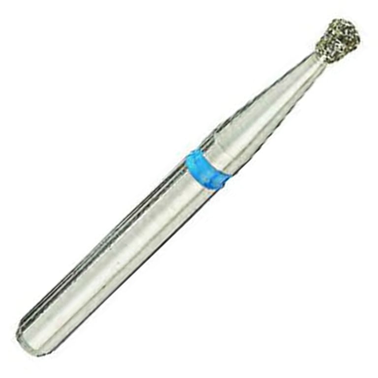 ValuDiamond FG #805.012 Medium Grit Inverted Cone Diamond Bur, 10/Pk. Head size 1.2mm, head length