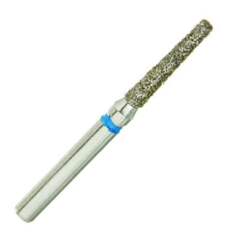 ValuDiamond FG #847.014 Medium Grit Flat End Taper Diamond Bur, 10/Pk. Head size 1.4mm, head tip
