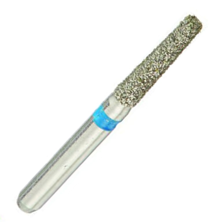 ValuDiamond FG #847.016 Medium Grit Flat End Taper Diamond Bur, 10/Pk. Head size 1.6mm, head tip