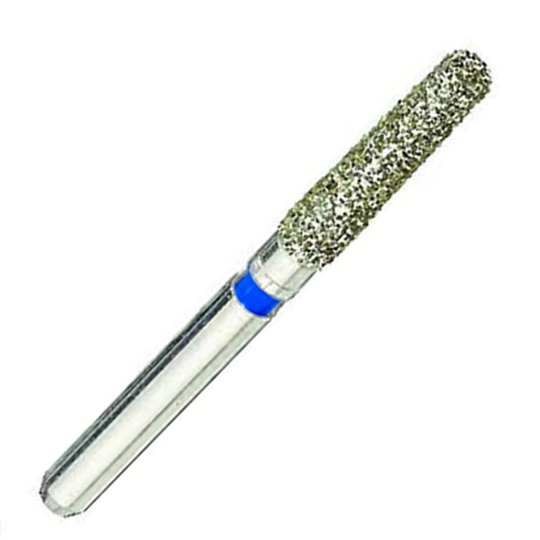 ValuDiamond FG #847.018 Medium Grit Flat End Taper Diamond Bur, 10/Pk. Head size 1.8mm, head tip
