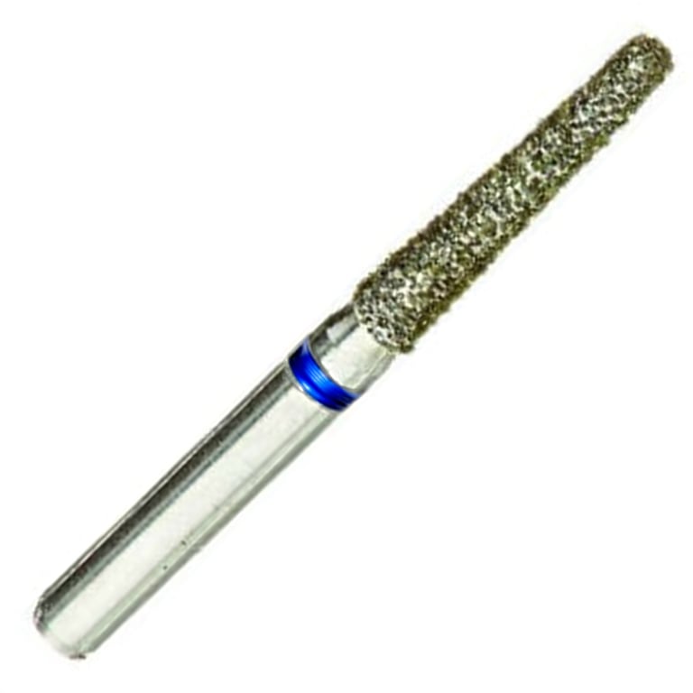 ValuDiamond FG #848.016 Medium Grit Flat End Taper Diamond Bur, 10/Pk. Head size 1.6mm, head tip