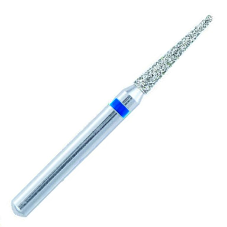 ValuDiamond FG #858.012 Medium Grit Needle Shaped Diamond Bur, 10/Pk. Head size 1.2mm, head length