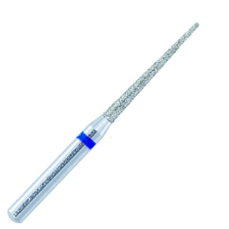 ValuDiamond FG #859.010 Medium Grit Needle Shaped Diamond Bur, 10/Pk. Head size 1.0mm, head length