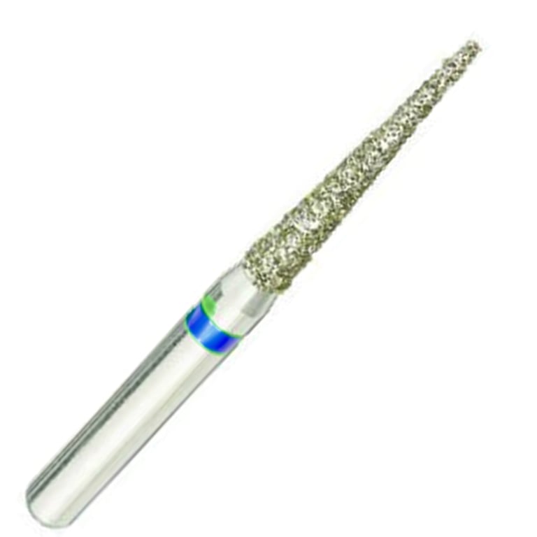ValuDiamond FG #859.014 Medium Grit Needle Shaped Diamond Bur, 10/Pk. Head size 1.4mm, head length