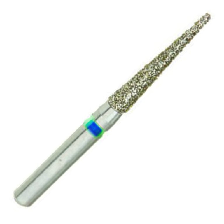 ValuDiamond FG #859.016 Medium Grit Needle Shaped Diamond Bur, 10/Pk. Head size 1.6mm, head length