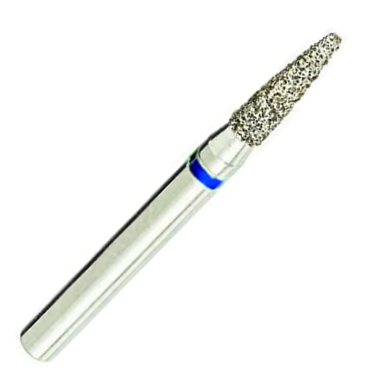 ValuDiamond FG #861.014 Medium Grit Flame Shaped Diamond Bur, 10/Pk. Head size 1.4mm, head length