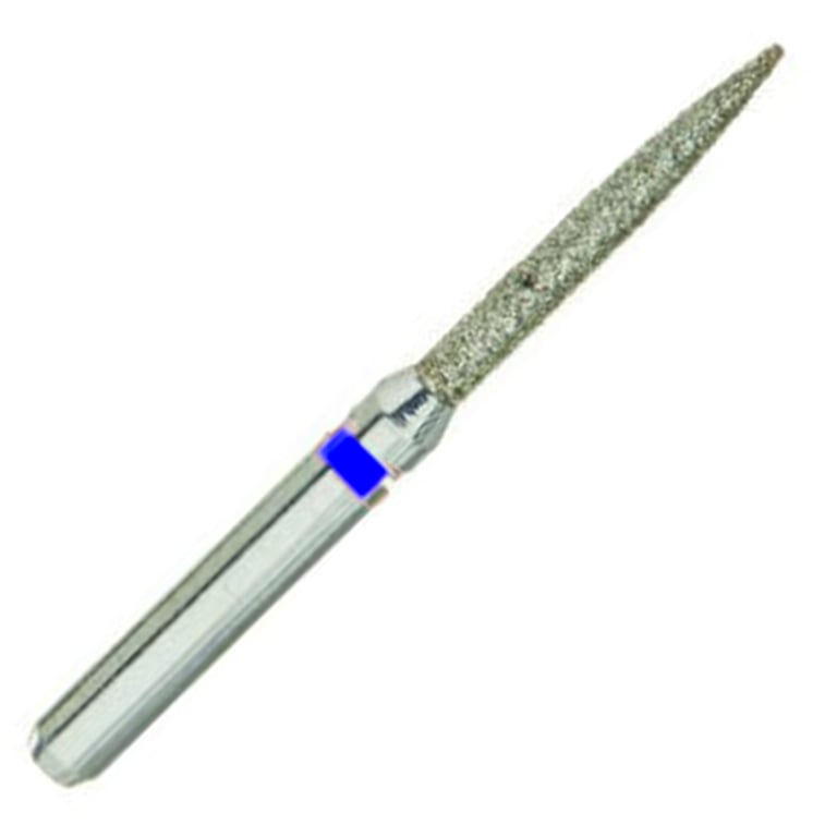 ValuDiamond FG #863.012 Medium Grit Flame Shaped Diamond Bur, 10/Pk. Head size 1.2mm, head length