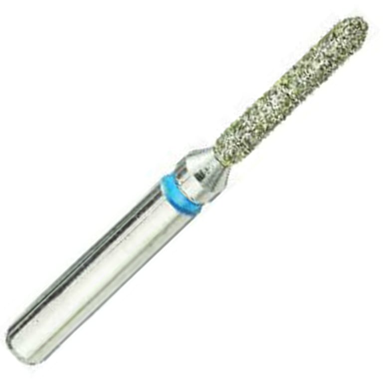 ValuDiamond FG #885.010 Medium Grit Beveled Cylinder Diamond Bur, 10/Pk. Head size 1.0mm, head tip