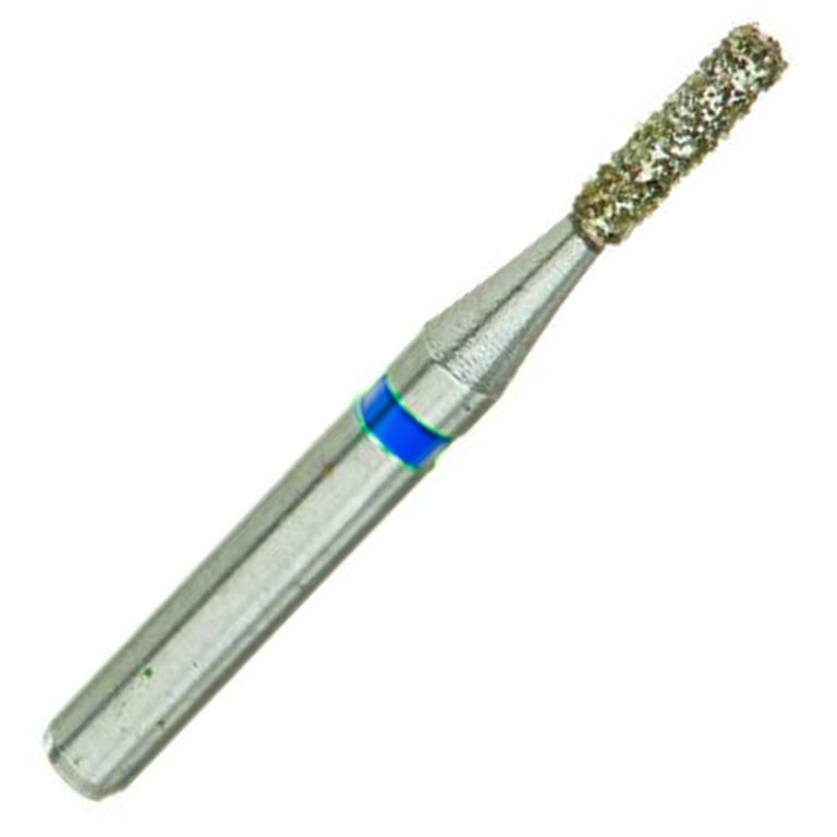 ValuDiamond FG #835.010 Medium Grit Flat End Cylinder Diamond Bur, 10/Pk. Head size 1.0mm, head