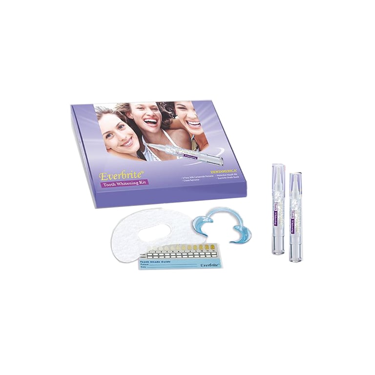 Everbrite Tooth Whitening Kit 2 x 4 mL Pen Mouth Bib Shade Guide