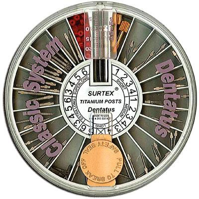 Surtex Classic Titanium Post Introductory Kit: 60 Assorted Posts, 6 Assorted Reamers, 1 Hollow