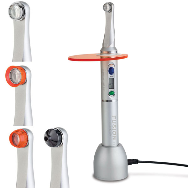 Fusion 5 Curing Light: Silver Handpiece (control unit, battery assembly, and LED light head), 3mm