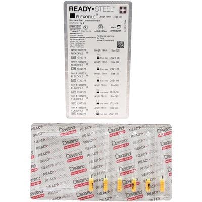 ReadySteel FlexoFile #20, 25mm Stainless Steel - Pre-Sterilized, 6/Pk. Safe-ended non-cutting Batt