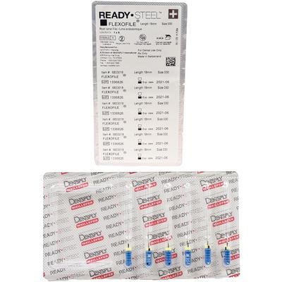 ReadySteel FlexoFile #30, 21MM Stainless Steel - Pre-Sterilized 6/Pk. Safe-ended non-cutting Batt